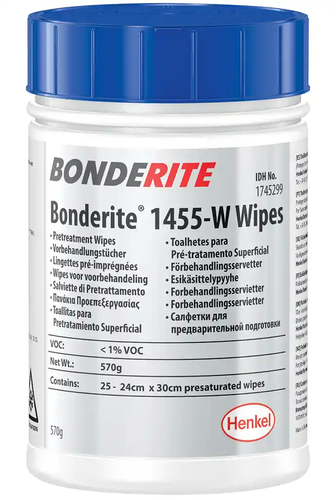 BONDERITE M-NT1455W WIPES protection anti corrosion tous métaux - 50 lingettes