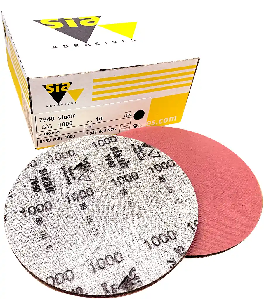 SIA ABRASIVES 5163.3687.1000 P1000 diam 150mm 10 disques finition sur mousse SIA AIR velvet
