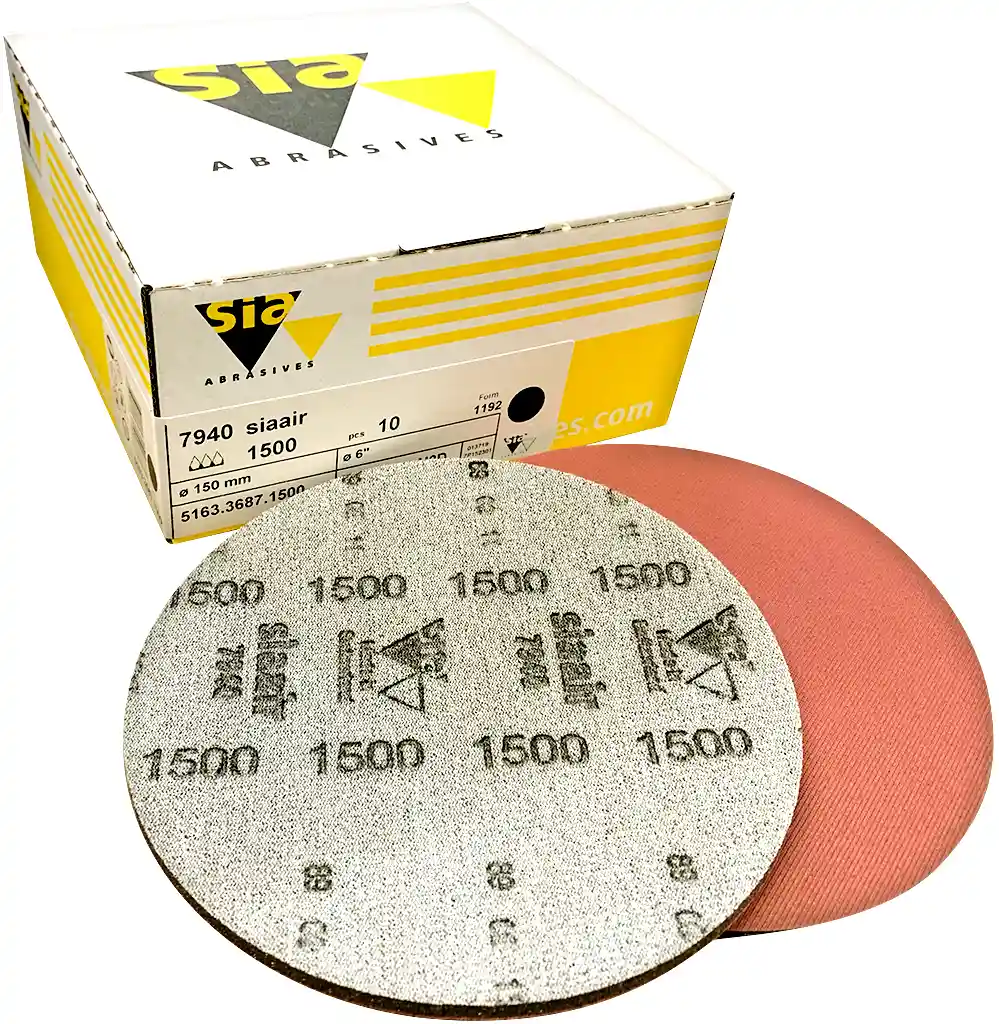SIA ABRASIVES 5163.3687.1500 P1500 diam 150mm 10 disques finition sur mousse SIA AIR velvet