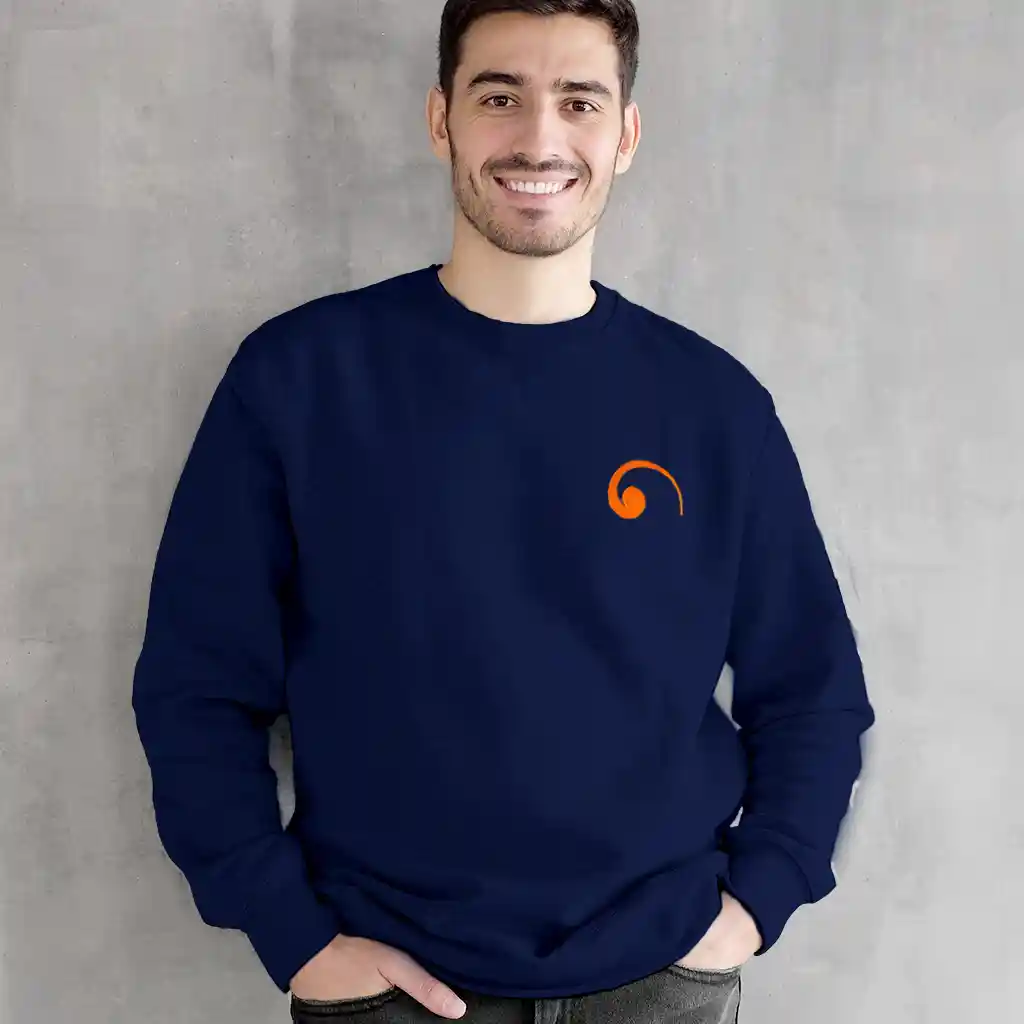 COLORBOX.EU SWEAT_MARINE_S Taille S sweat marine brodé