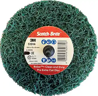 3M 51914 Diam 100 x13x6mm 10 roues de décapage verte CG-ZR GP roloc 