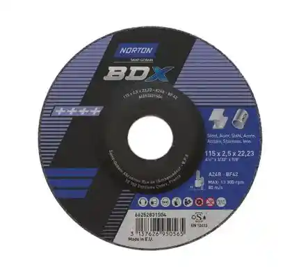 NORTON 31452 115x 1.0x22.23mm 25 disques tronçonner BDX acier inox 
