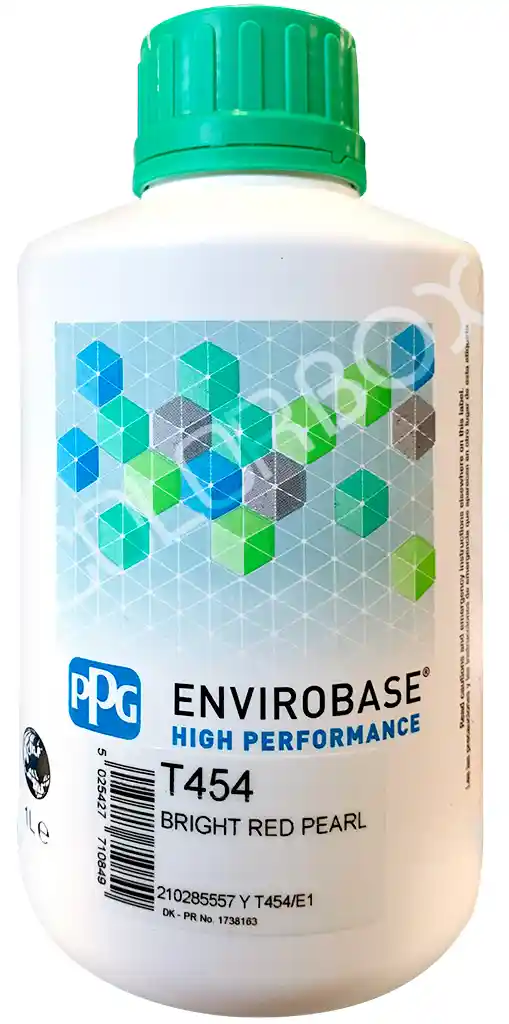 PPG T454 Bright Red Pearl 1L Envirobase High Performance 