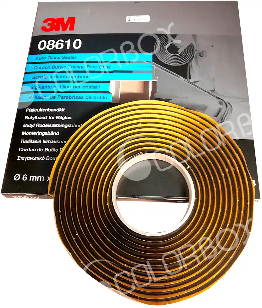 3M 08610 6mmx4.5m- Mastic cordon butyle pour pare-brise
