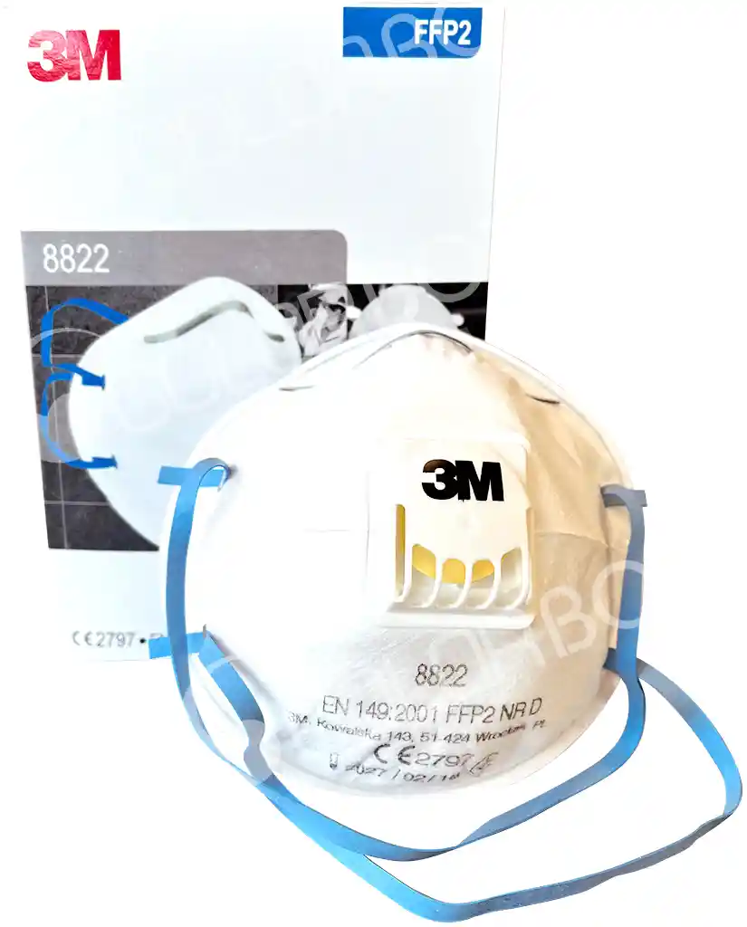 3M K8822 Protection antipoussière - 10 Masques coques FFP2 avec soupape