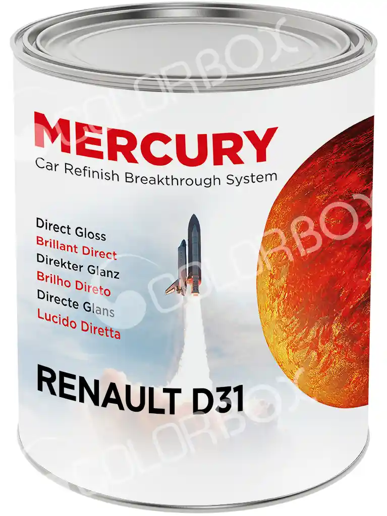 MERCURY RENAULT_D31 Blanc solvant 2K 1L Colorimétrie compatible 95% parc auto !
