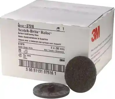 3M 07516 25 disques abrasifs Roloc 50mm SC-DR Gris S Super fin
