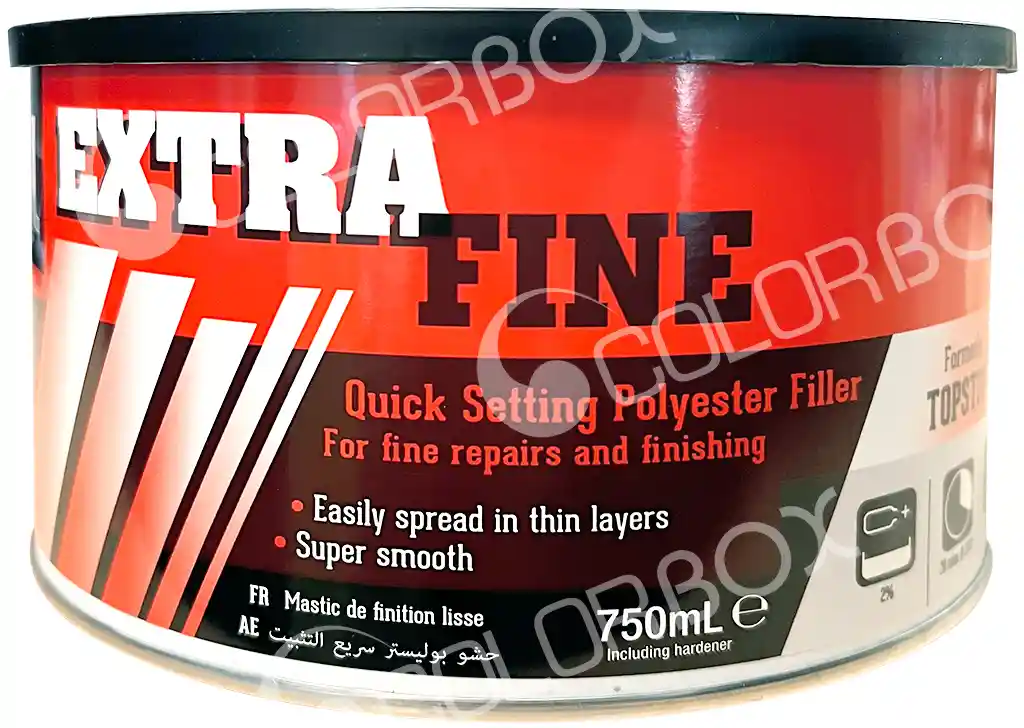 U-POL UPEF/M Mastic polyester de finition en boîte Top Stop - couleur beige  750ML