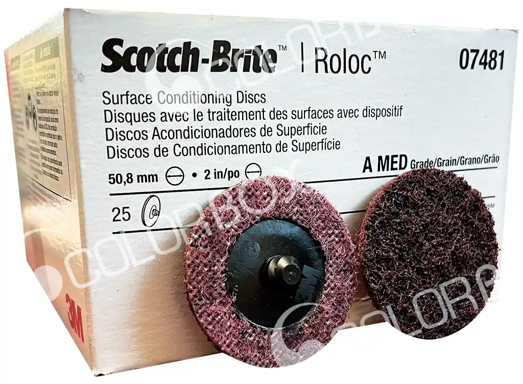 3M 07481 25 disques Roloc rouge SC-DR diamètre 50.8mm