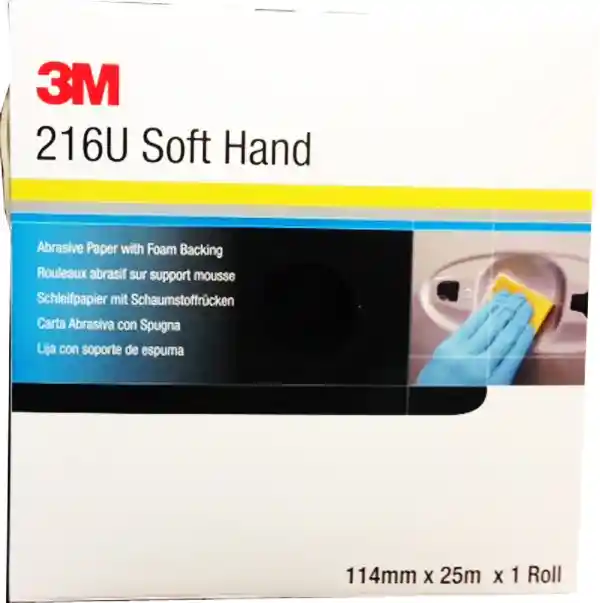 3M 50338 P500 rouleau abrasif sur mousse prédécoupé 216U 114mmx25m