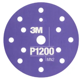 3M 34422 P1200 diam 150mm 25 disques abrasifs souples 15 trous Hookit 270J