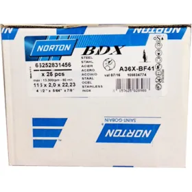 NORTON 31456 Diam 115mm 25 meules à tronçonner 